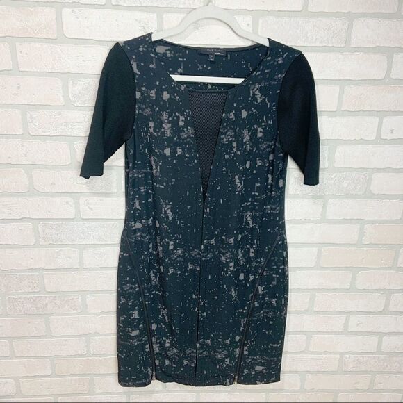 Elie Tahari Black Mesh & Zipper Dress W21 - Picture 1 of 7